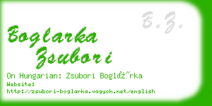 boglarka zsubori business card